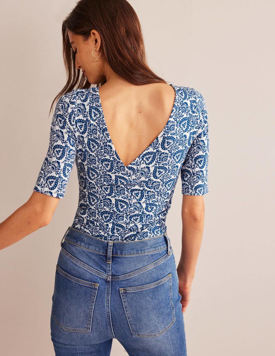 облекло Boden горна част от трико тераса от сапфир и дъб Жени LL681634