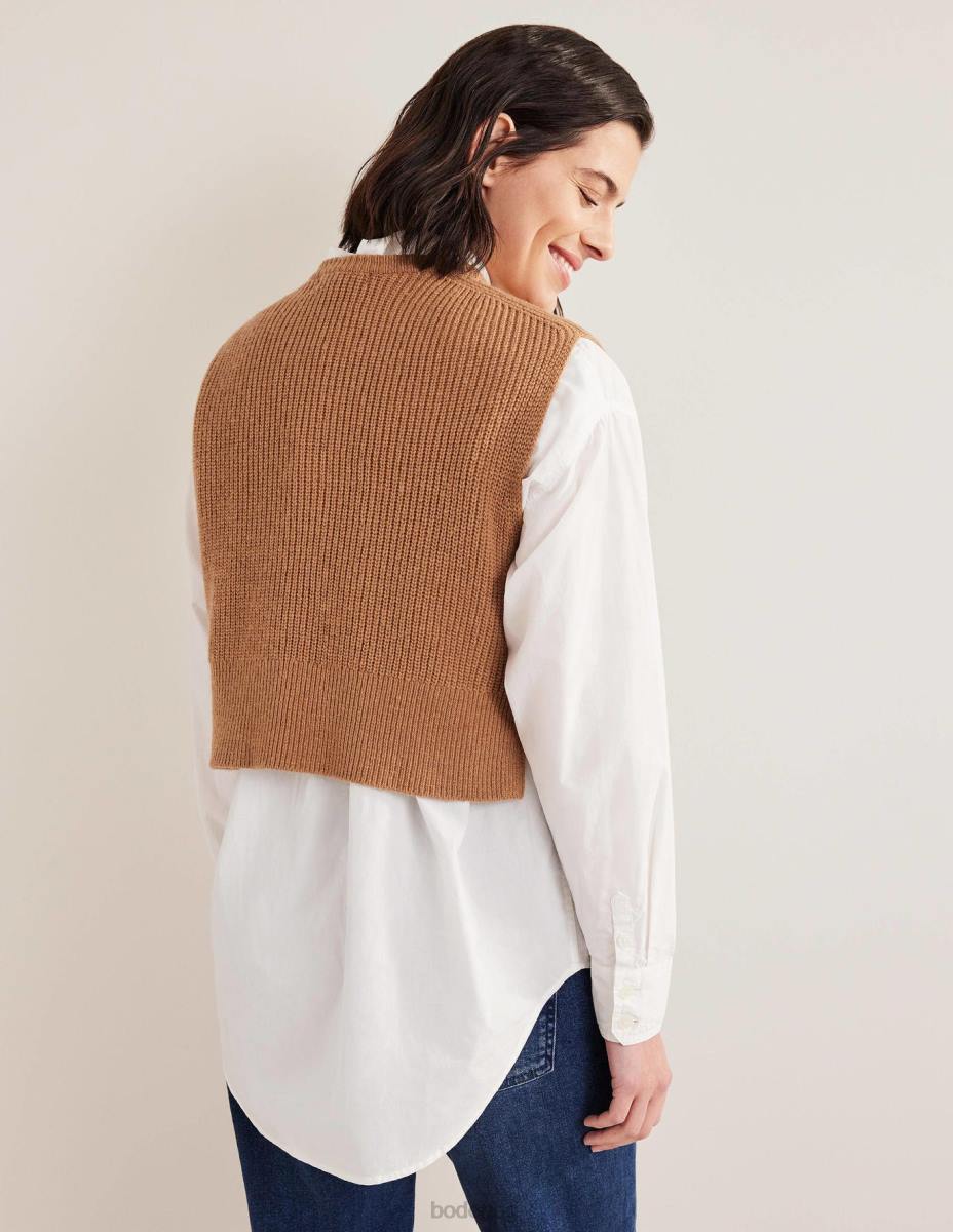 облекло Boden изрязан оребрен резервоар плюшено мече Жени LL681646