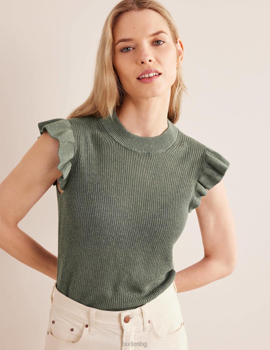 облекло Boden рипсена ленена жилетка елша Жени LL681647