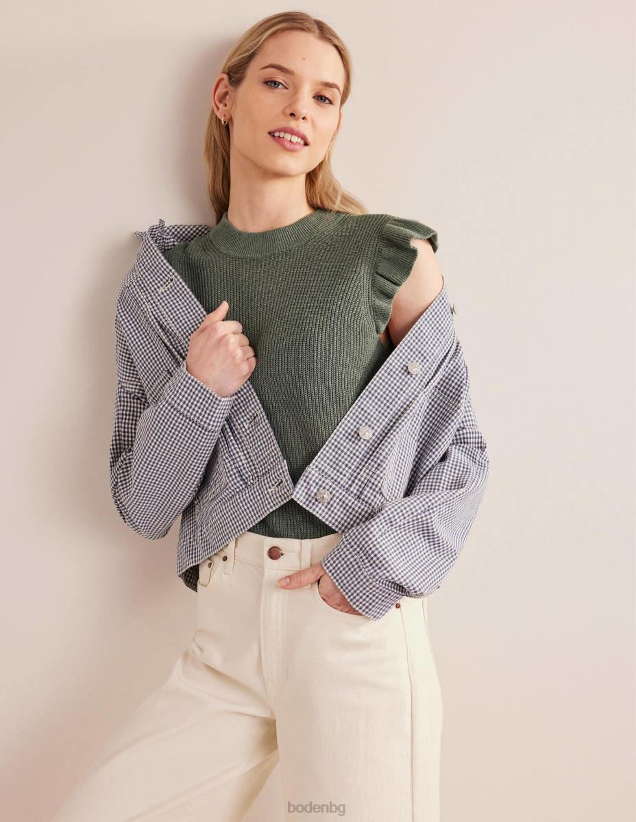 облекло Boden рипсена ленена жилетка елша Жени LL681647