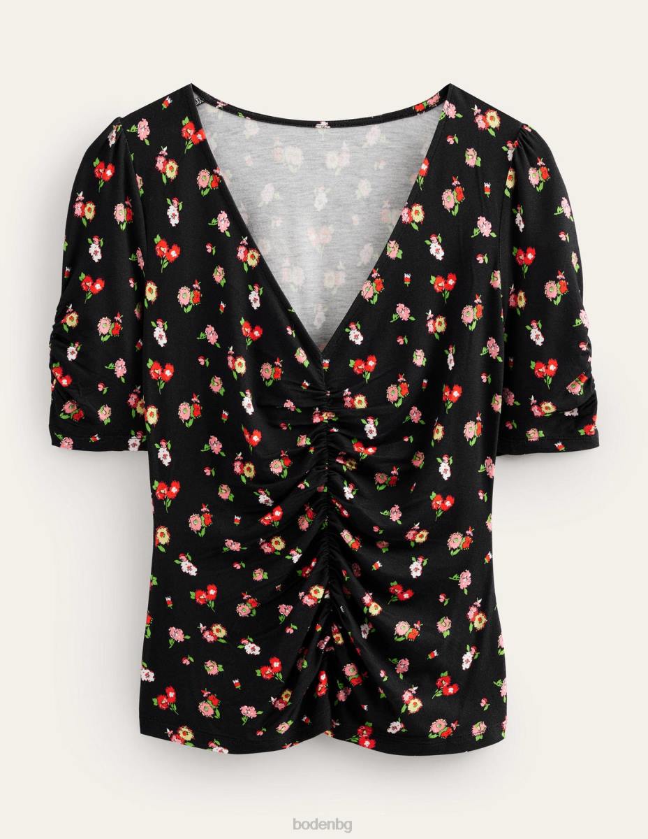 облекло Boden горна част с щампи отпред черно и изискано клонче Жени LL681662