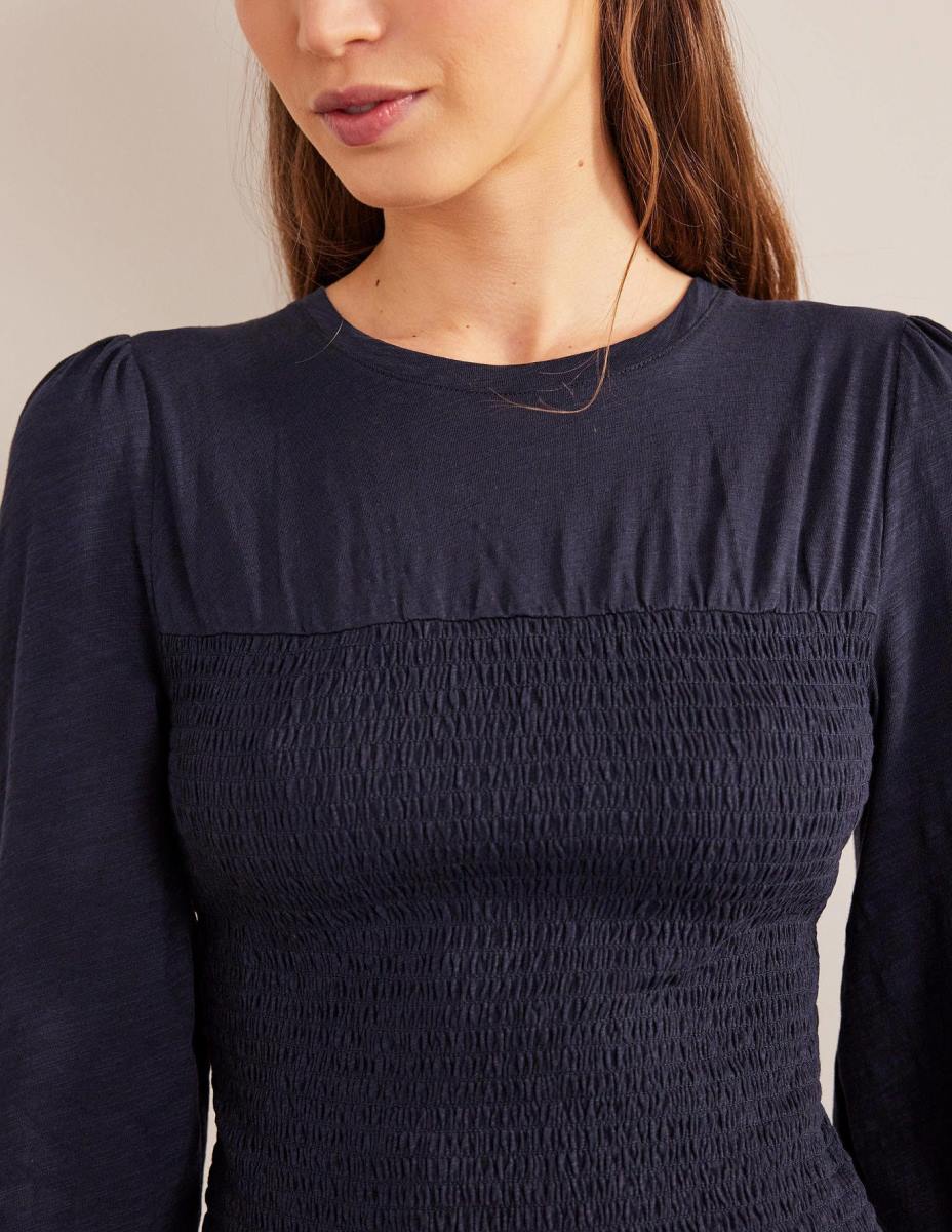 облекло Boden памучен топ с елече военноморски флот Жени LL681663