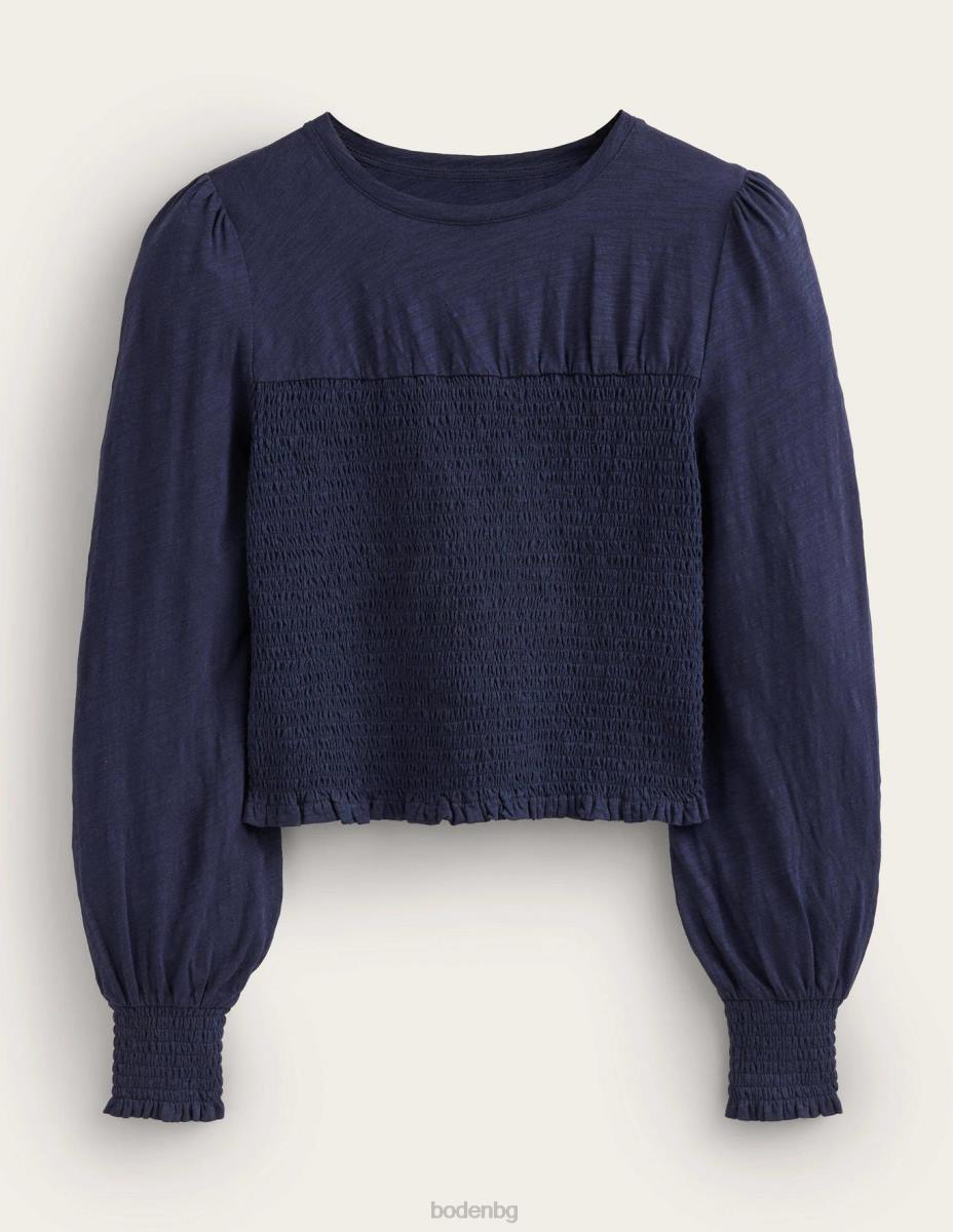 облекло Boden памучен топ с елече военноморски флот Жени LL681663