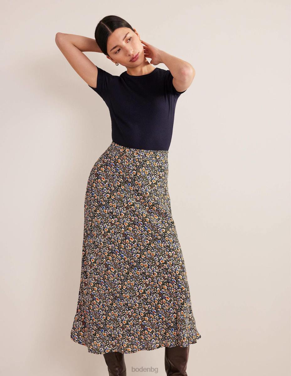 облекло Boden памучна рипсирана тениска военноморски флот Жени LL68167