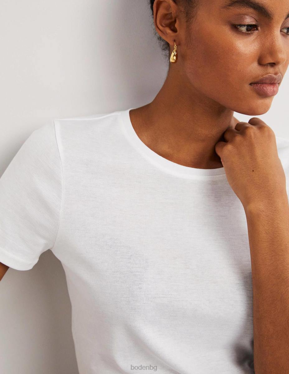 облекло Boden мека тениска бяло Жени LL68170