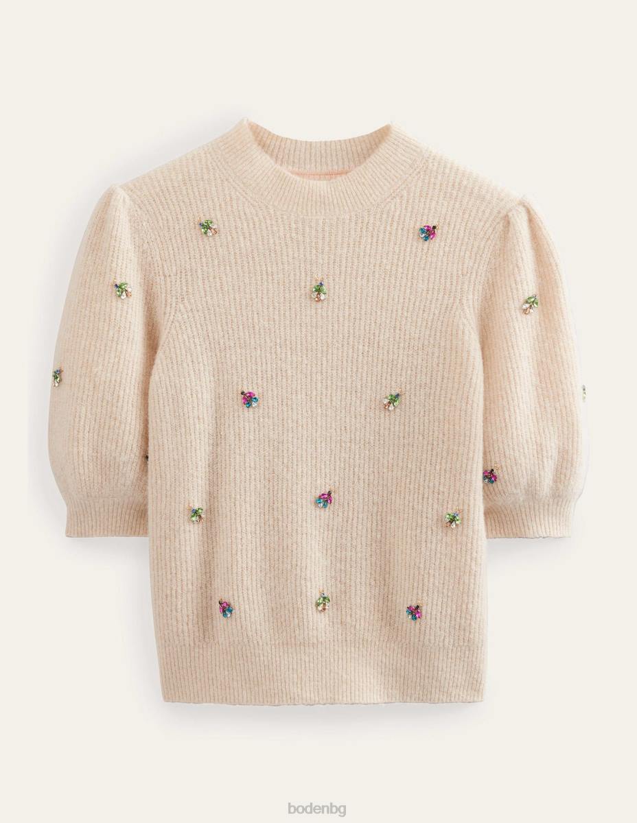 облекло Boden украсена пухкава тениска въже Жени LL681721