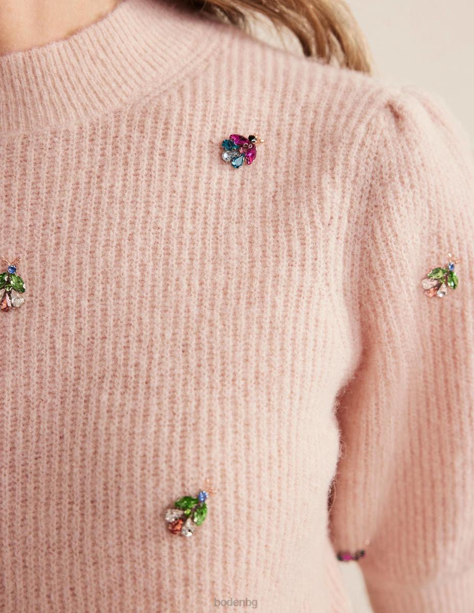 облекло Boden украсена пухкава тениска въже Жени LL681721