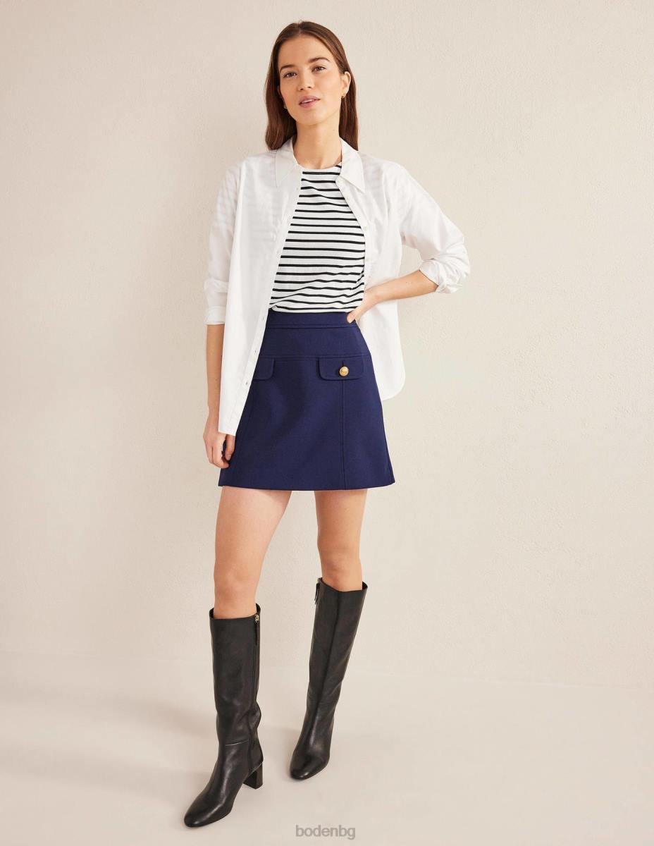 облекло Boden бретон с къс ръкав слонова кост и черно Жени LL68172