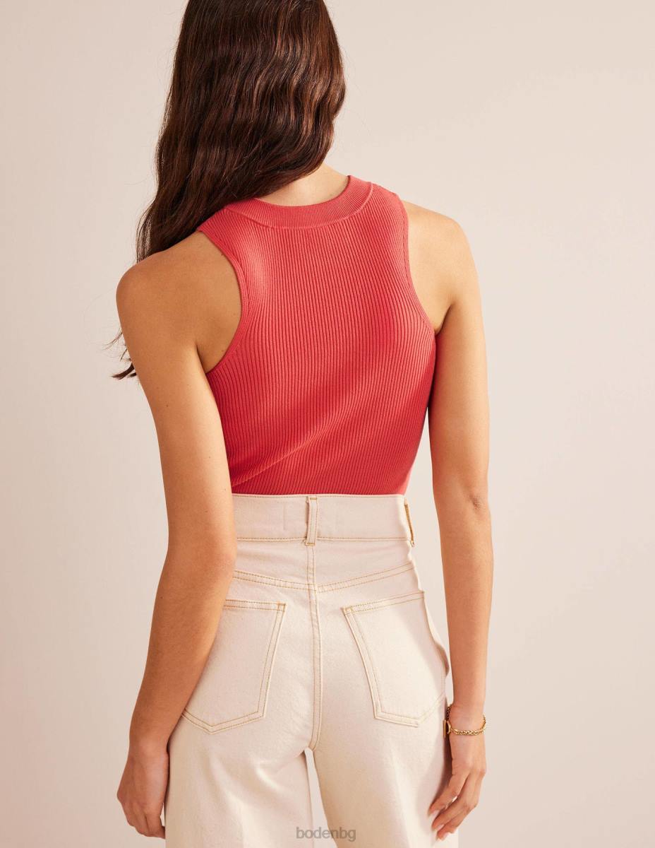 облекло Boden оребрена състезателна жилетка коралов залез Жени LL681754