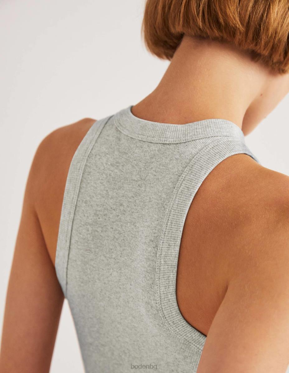 облекло Boden памучна рипсена жилетка сив мергел Жени LL681792