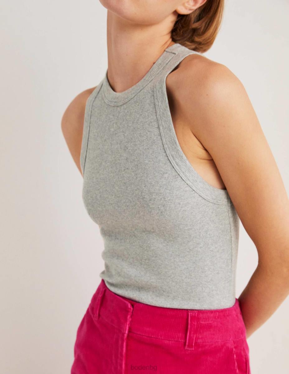 облекло Boden памучна рипсена жилетка сив мергел Жени LL681792