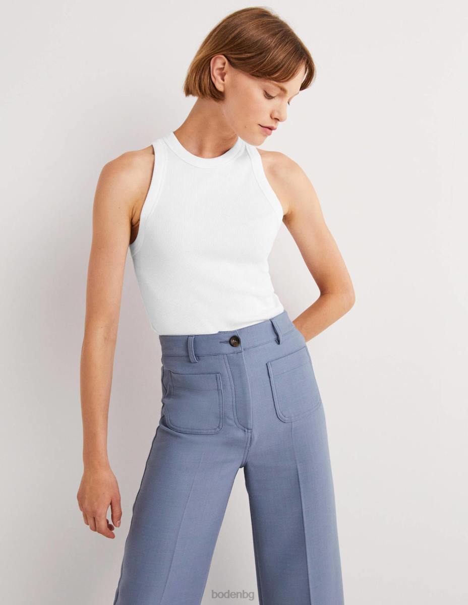 облекло Boden памучна рипсена жилетка бяло Жени LL68179