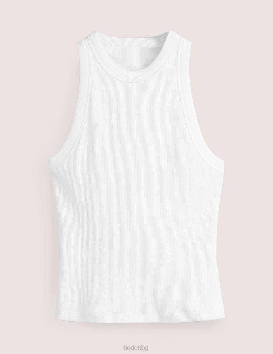 облекло Boden памучна рипсена жилетка бяло Жени LL68179