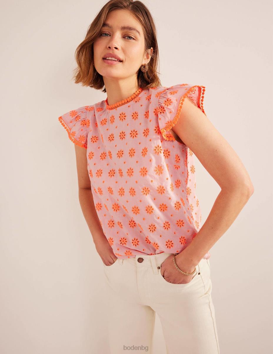 облекло Boden горна част с бродирани помпи пунш от диня Жени LL681800