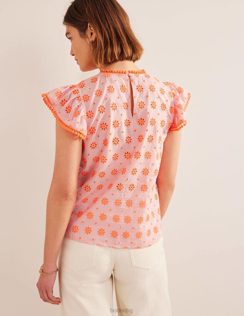 облекло Boden горна част с бродирани помпи пунш от диня Жени LL681800