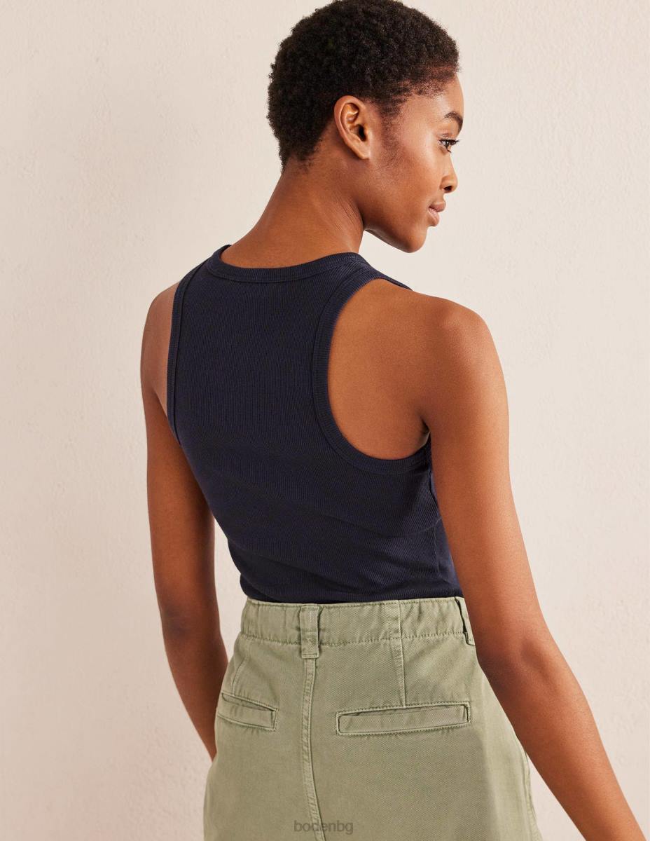 облекло Boden памучна рипсена жилетка военноморски флот Жени LL68180