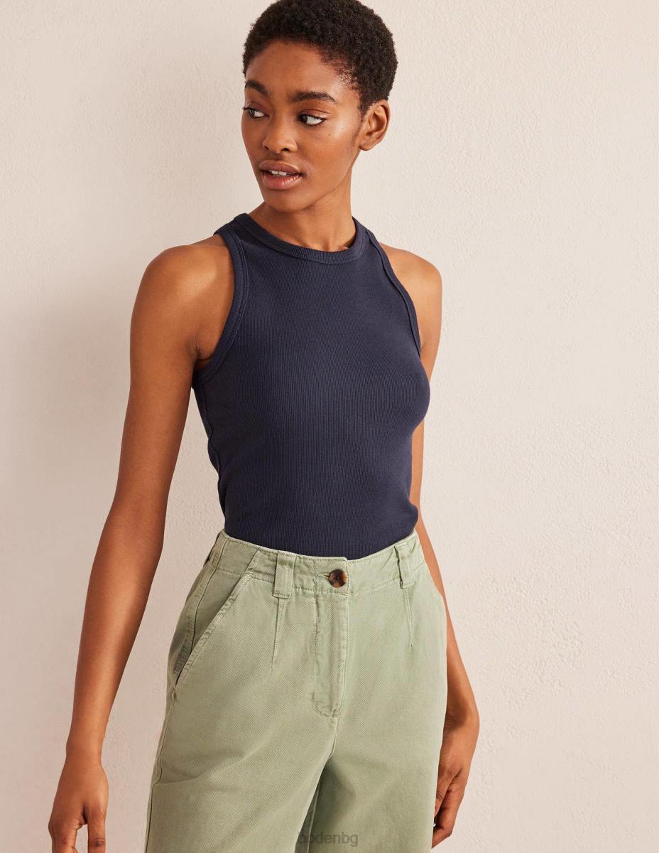 облекло Boden памучна рипсена жилетка военноморски флот Жени LL68180