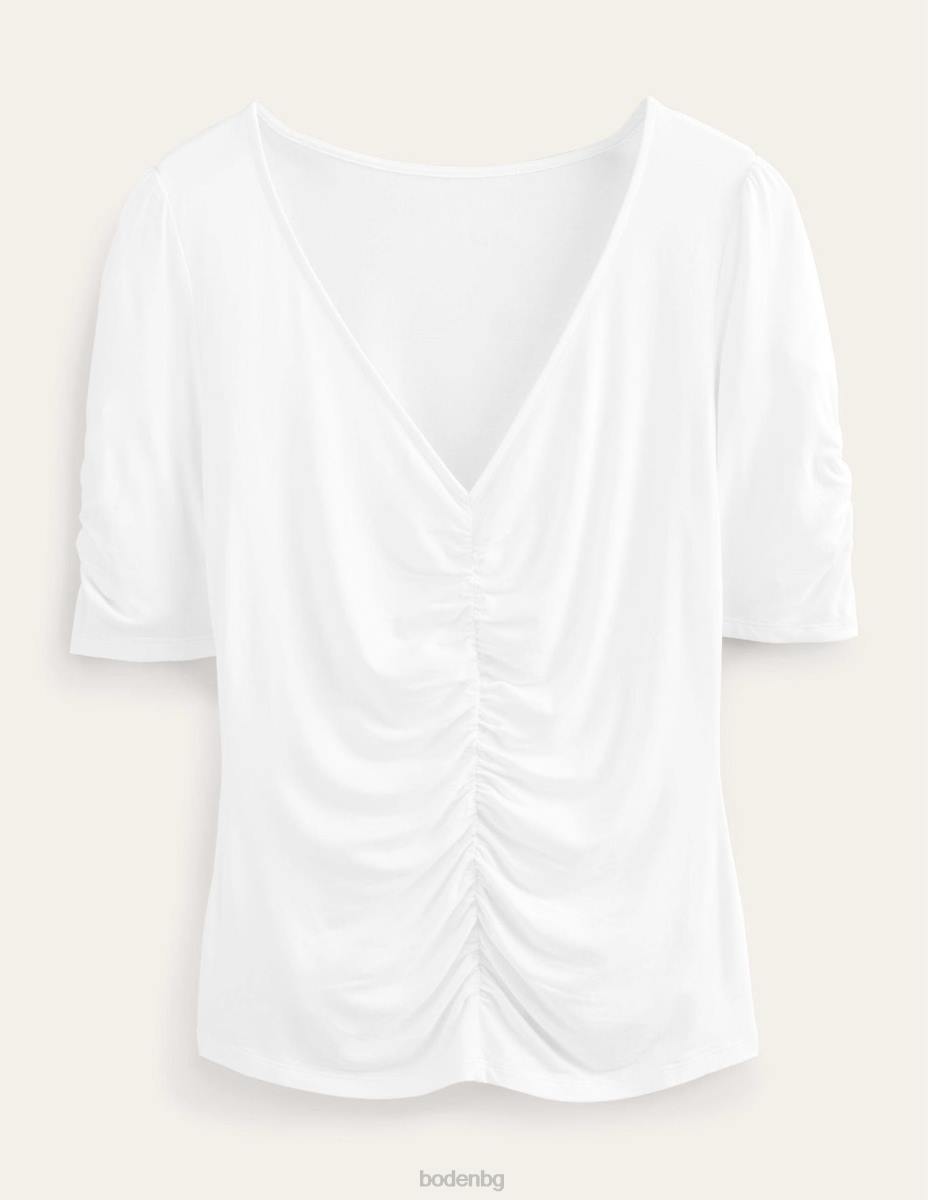 облекло Boden горна част с щампи отпред бяло Жени LL681813