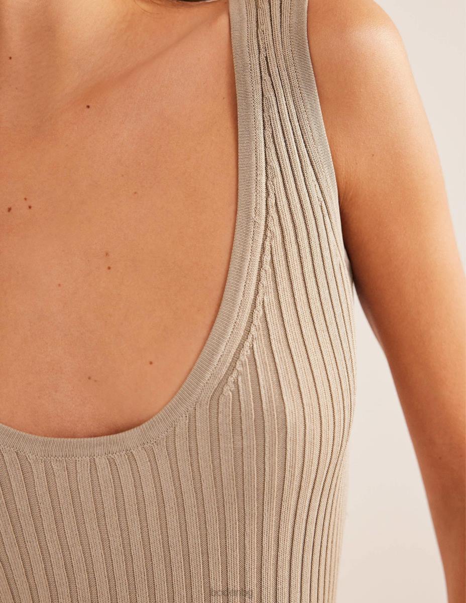 облекло Boden изрязана рипсена жилетка камък Жени LL681825