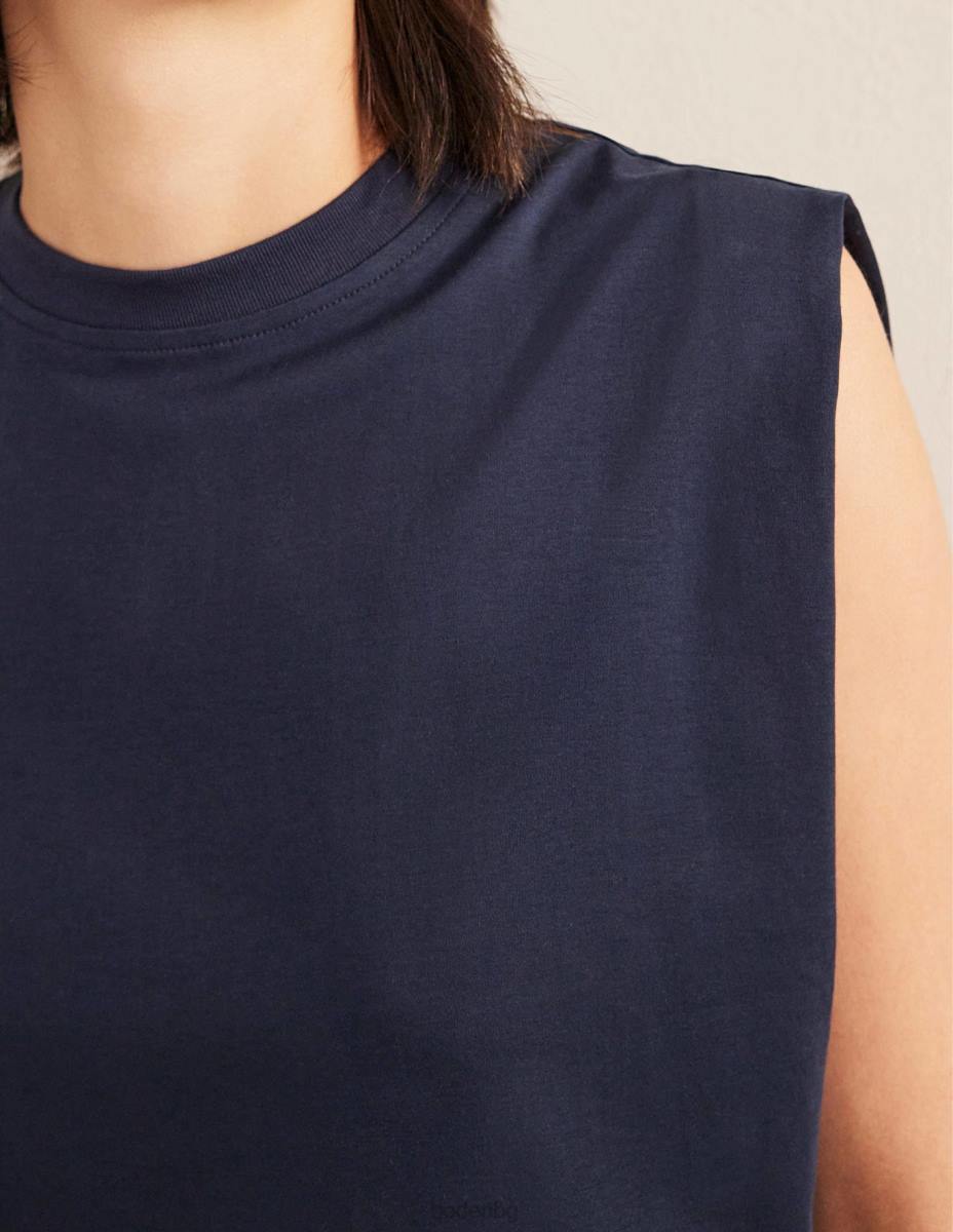 облекло Boden перфектно памучно горнище без ръкави военноморски флот Жени LL68182