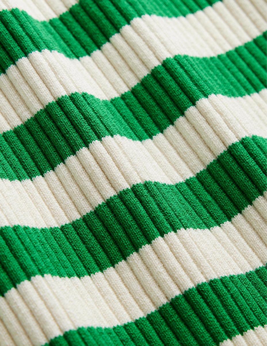 облекло Boden горна част от реброто на рамото наситено изумрудено и слонова кост Жени LL681843