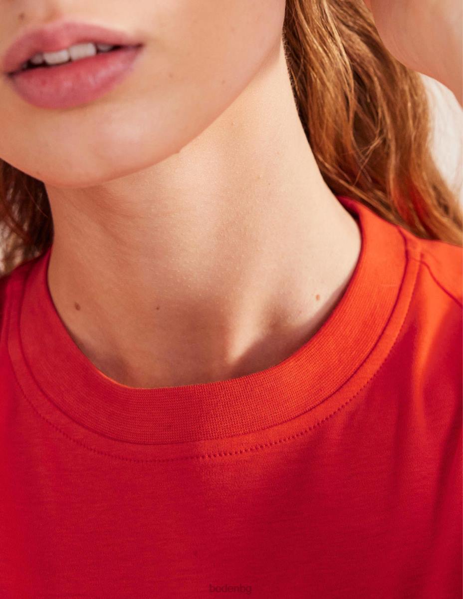 облекло Boden перфектна памучна тениска ягодов тарт Жени LL681851