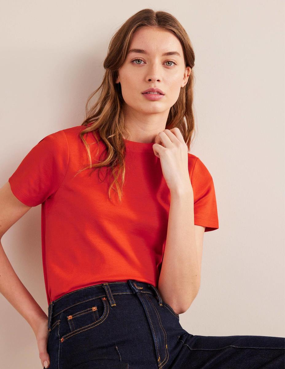 облекло Boden перфектна памучна тениска ягодов тарт Жени LL681851