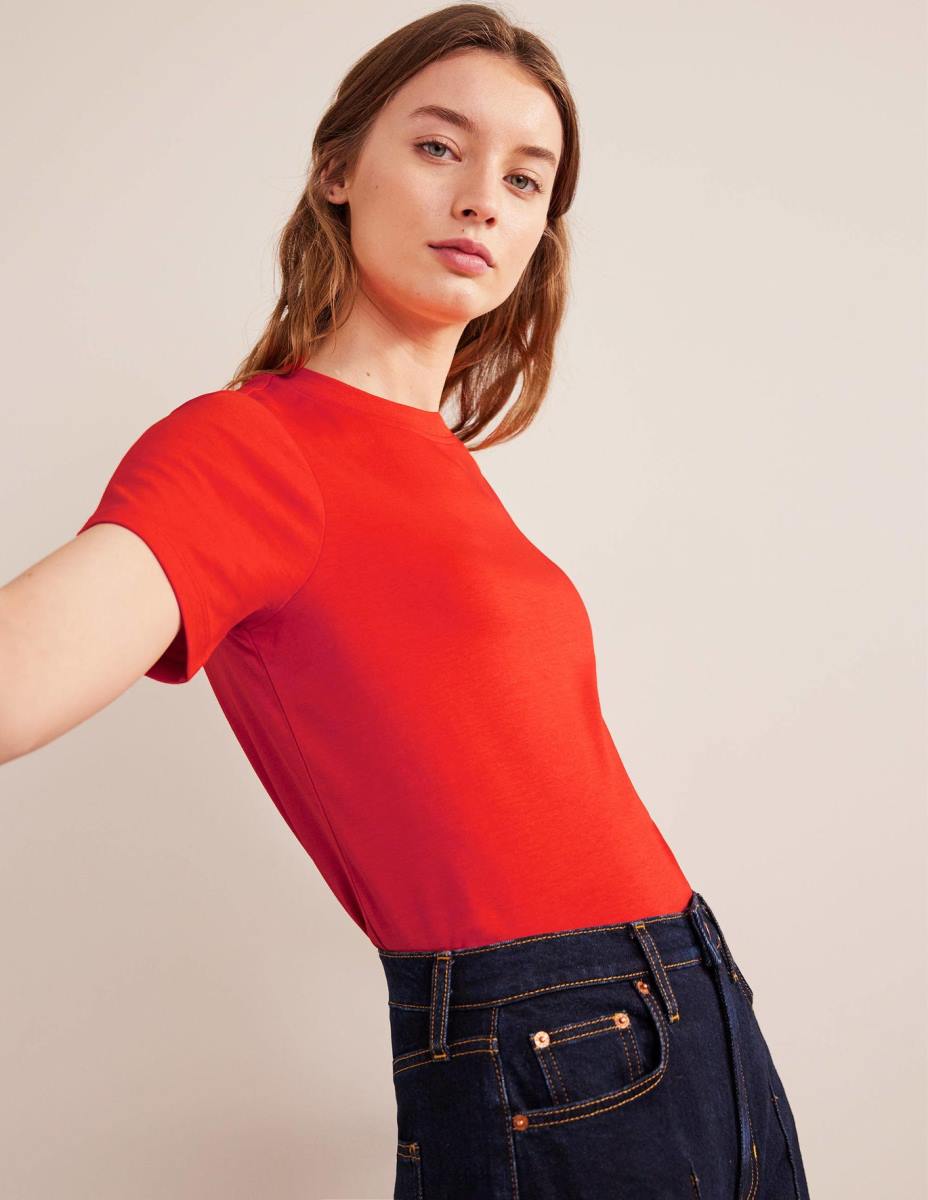 облекло Boden перфектна памучна тениска ягодов тарт Жени LL681851