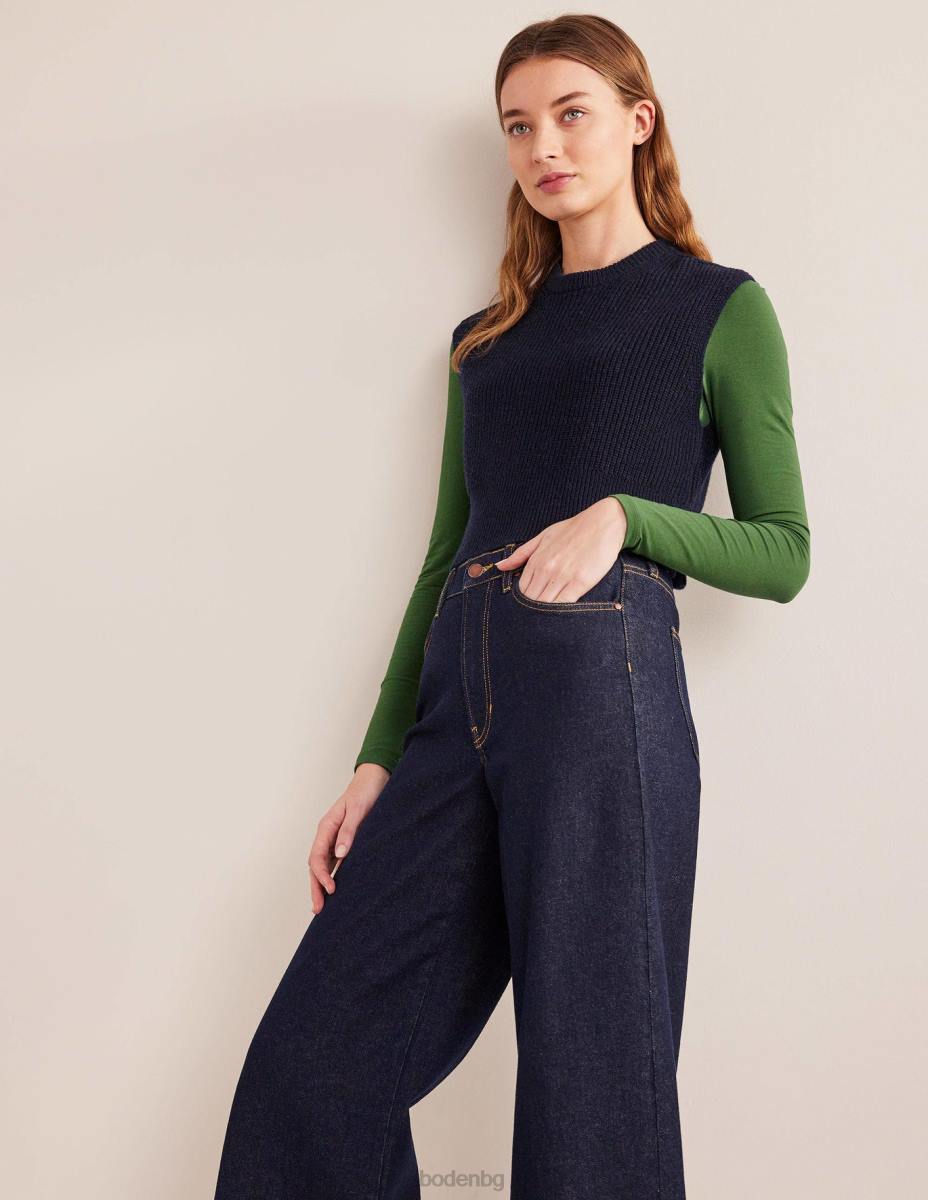 облекло Boden двуслойна горна част с деколте широк боб Жени LL681852