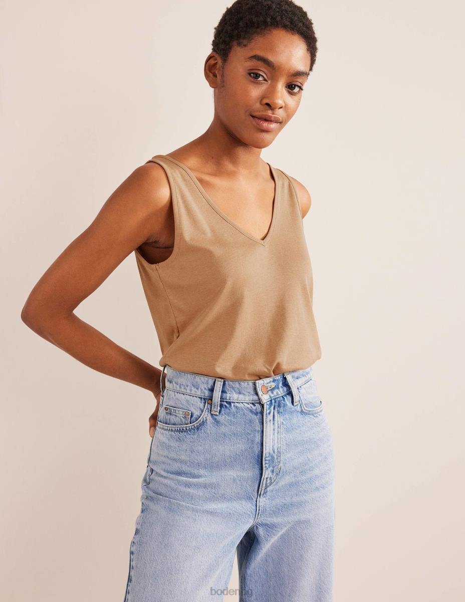 облекло Boden мека жилетка камила Жени LL681855