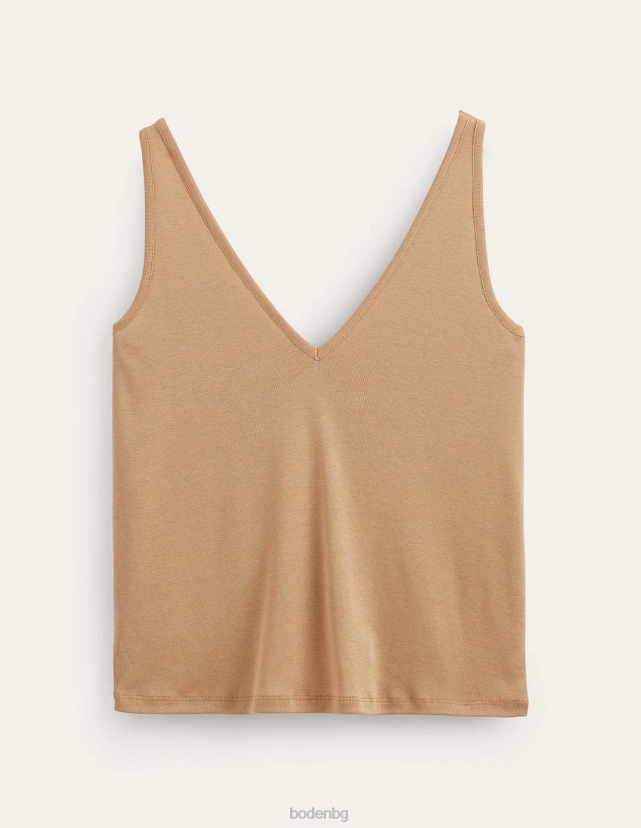 облекло Boden мека жилетка камила Жени LL681855