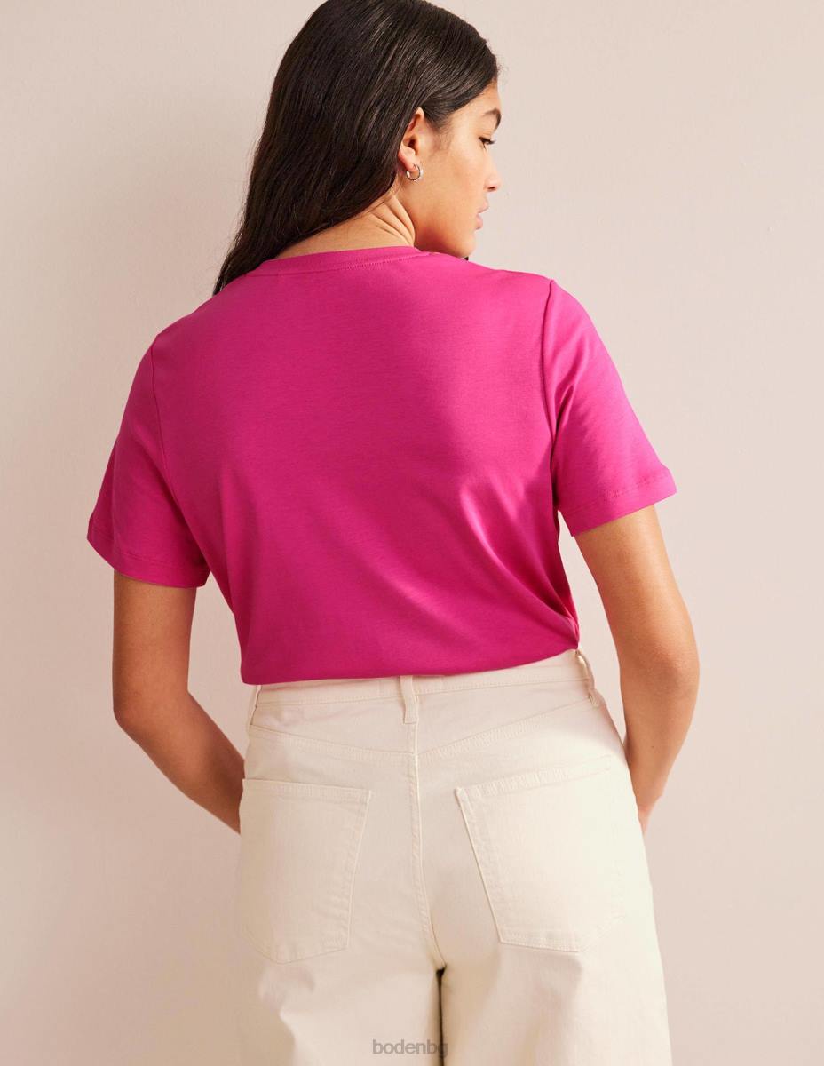облекло Boden перфектна памучна тениска фуксия федора Жени LL681864