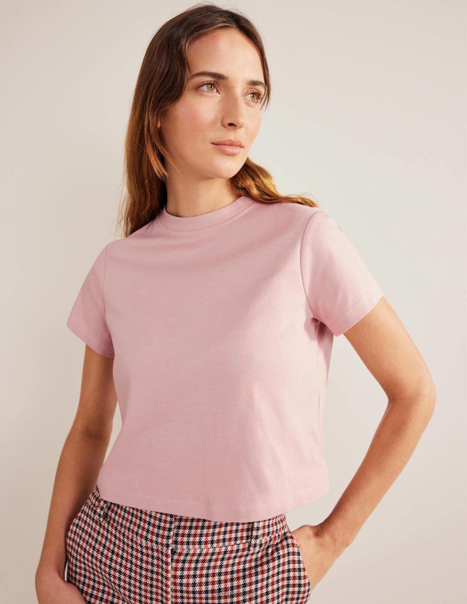 облекло Boden перфектна памучна изрязана тениска млечен шейк Жени LL681880