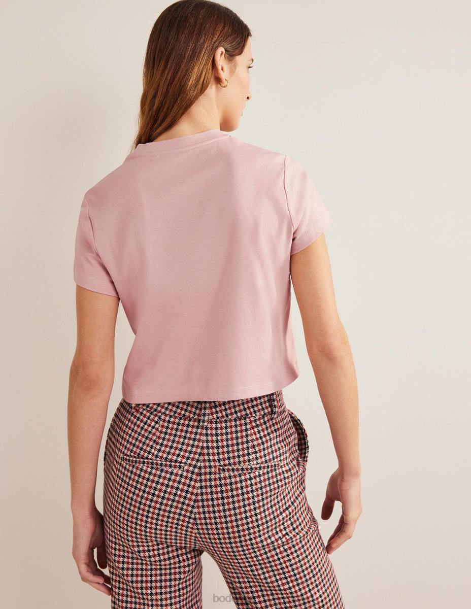 облекло Boden перфектна памучна изрязана тениска млечен шейк Жени LL681880