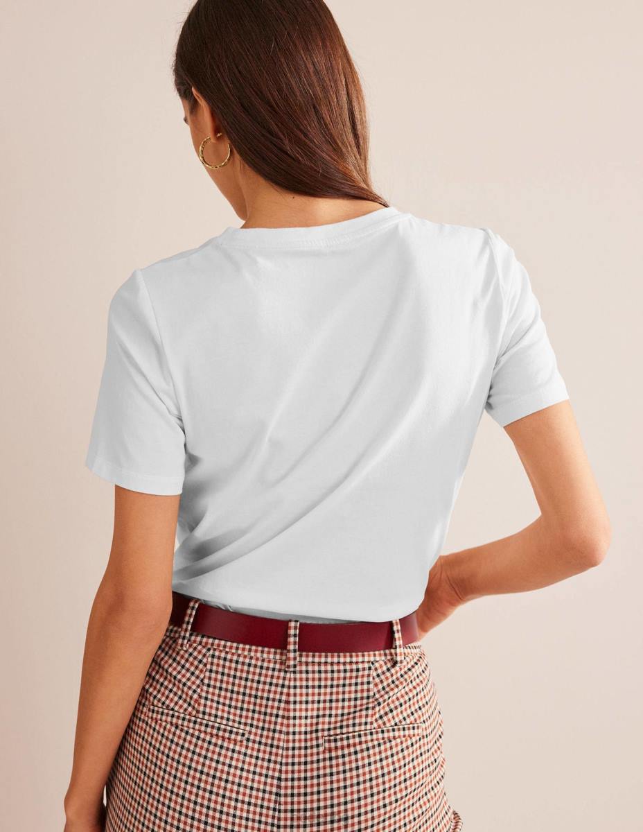 облекло Boden тениска от чист памук бяло Жени LL68190