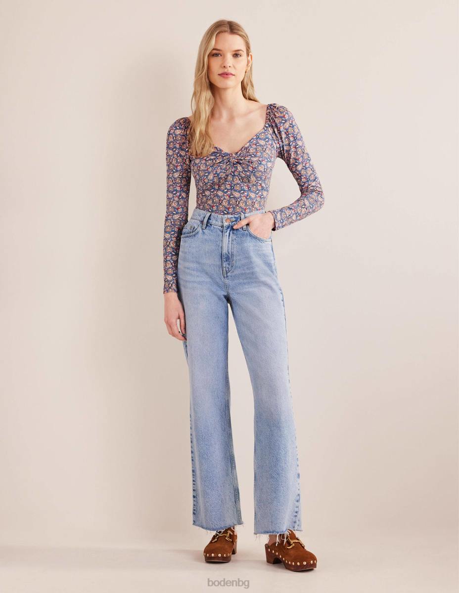 облекло Boden горнище от трико със сладурче истинска морска и пейсли тераса Жени LL681929