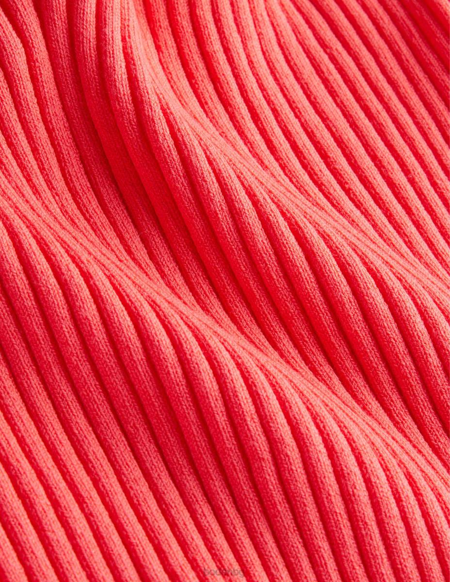 облекло Boden жилетка с оребрено горнище пунш от диня Жени LL681932