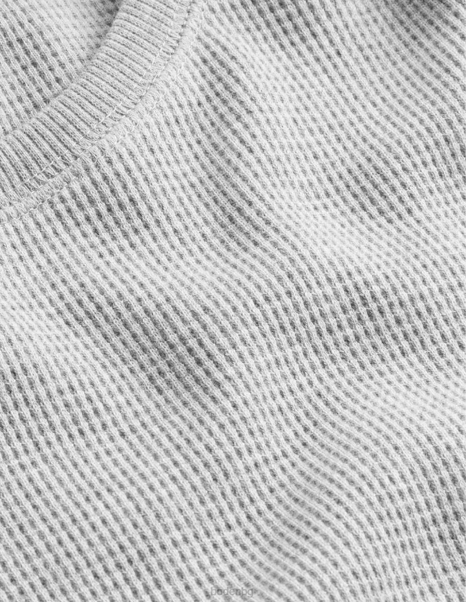 облекло Boden горна част с текстурирани вафли сив мергел Жени LL681942