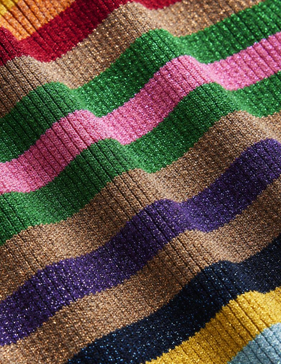 облекло Boden искряща горна част с висока яка блясък много райе Жени LL681977