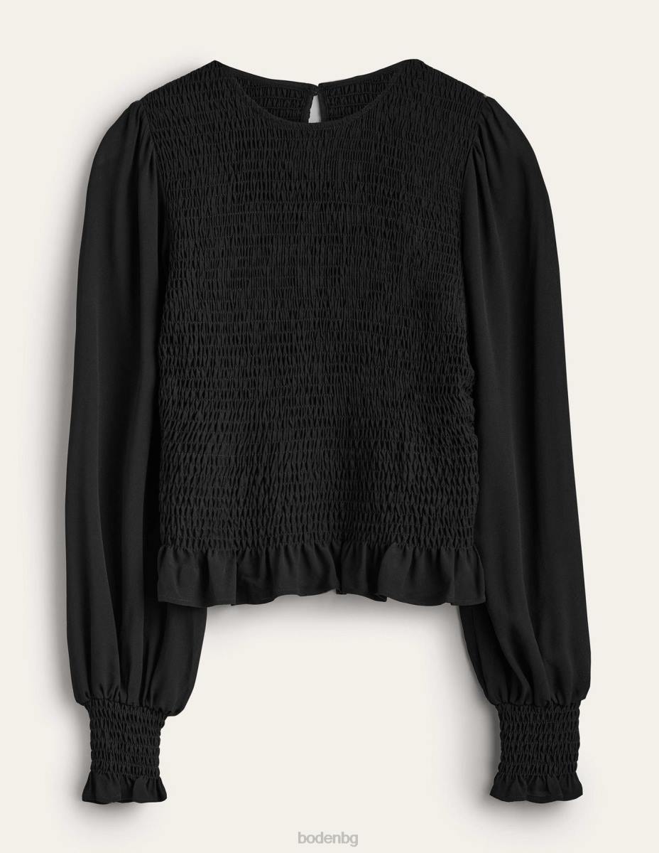 облекло Boden пушен елече с кръгла яка черен Жени LL681978