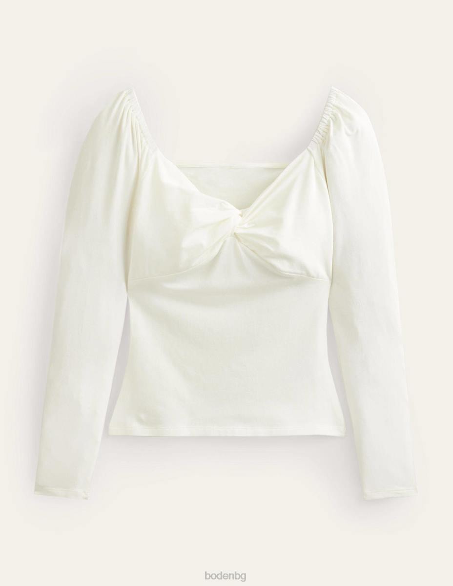 облекло Boden горнище от трико със сладурче слонова кост Жени LL682000