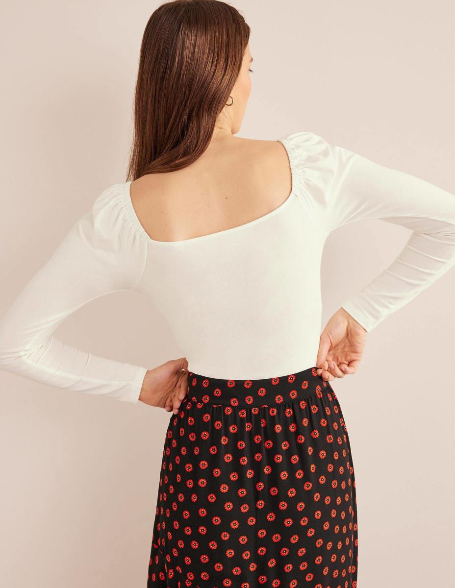 облекло Boden горнище от трико със сладурче слонова кост Жени LL682000