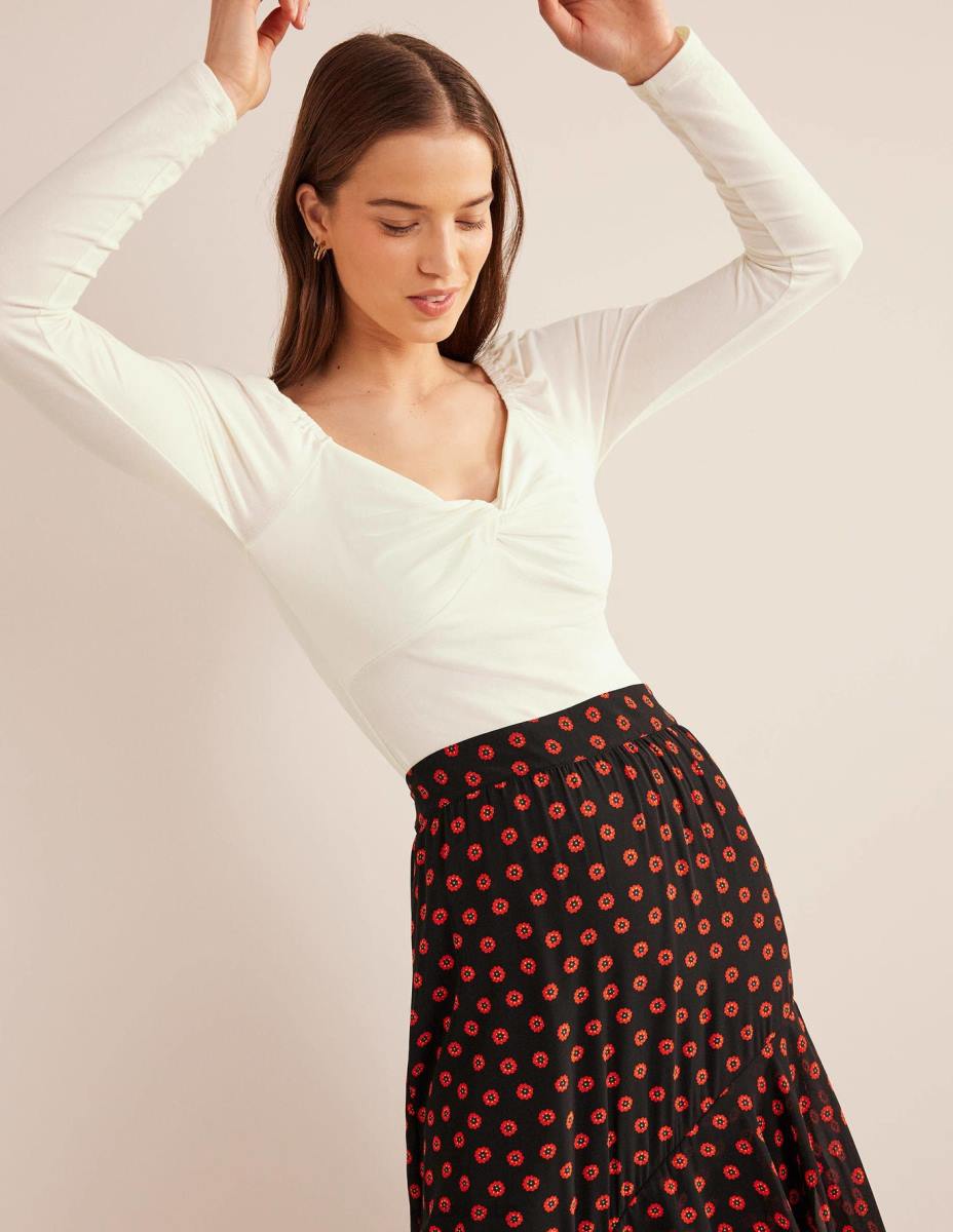 облекло Boden горнище от трико със сладурче слонова кост Жени LL682000