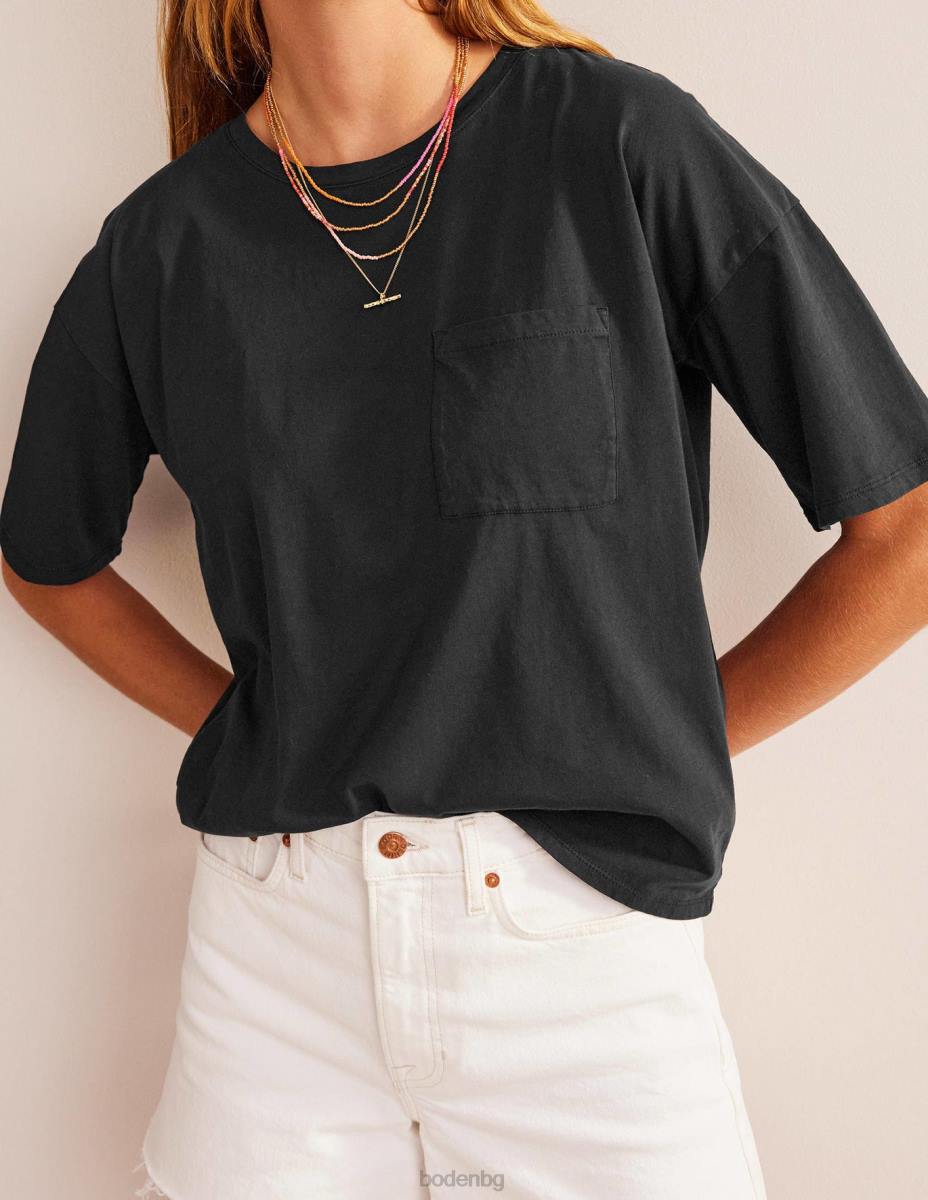 облекло Boden голяма изпрана тениска черен Жени LL682001