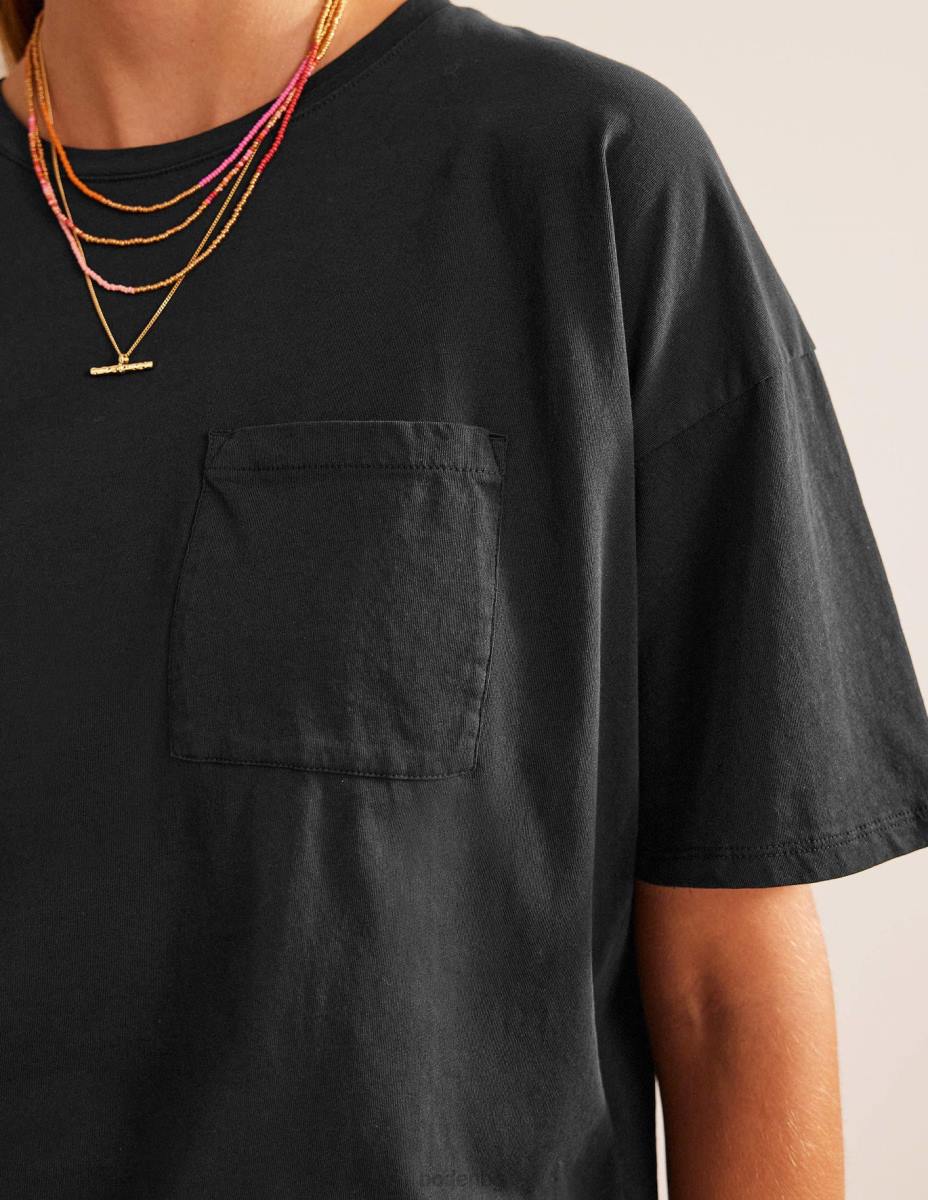 облекло Boden голяма изпрана тениска черен Жени LL682001