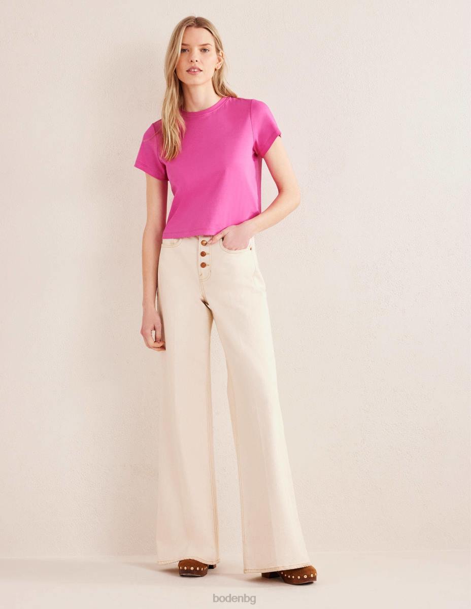 облекло Boden перфектна памучна изрязана тениска фуксия федора Жени LL682024