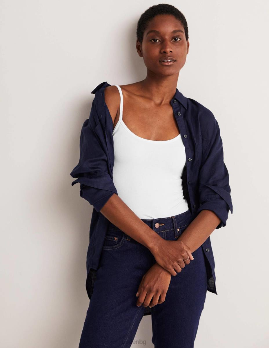 облекло Boden обикновен ками топ бяло Жени LL68202