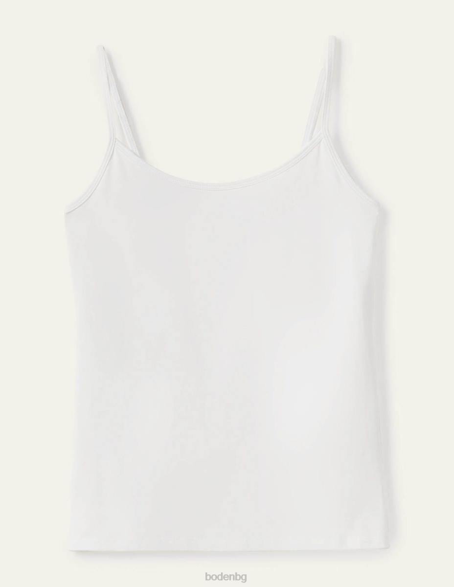 облекло Boden обикновен ками топ бяло Жени LL68202