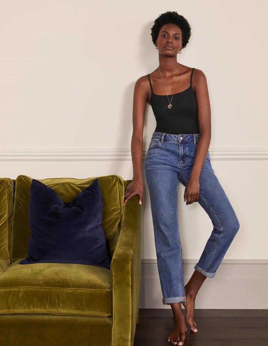 облекло Boden обикновен ками топ черен Жени LL68203