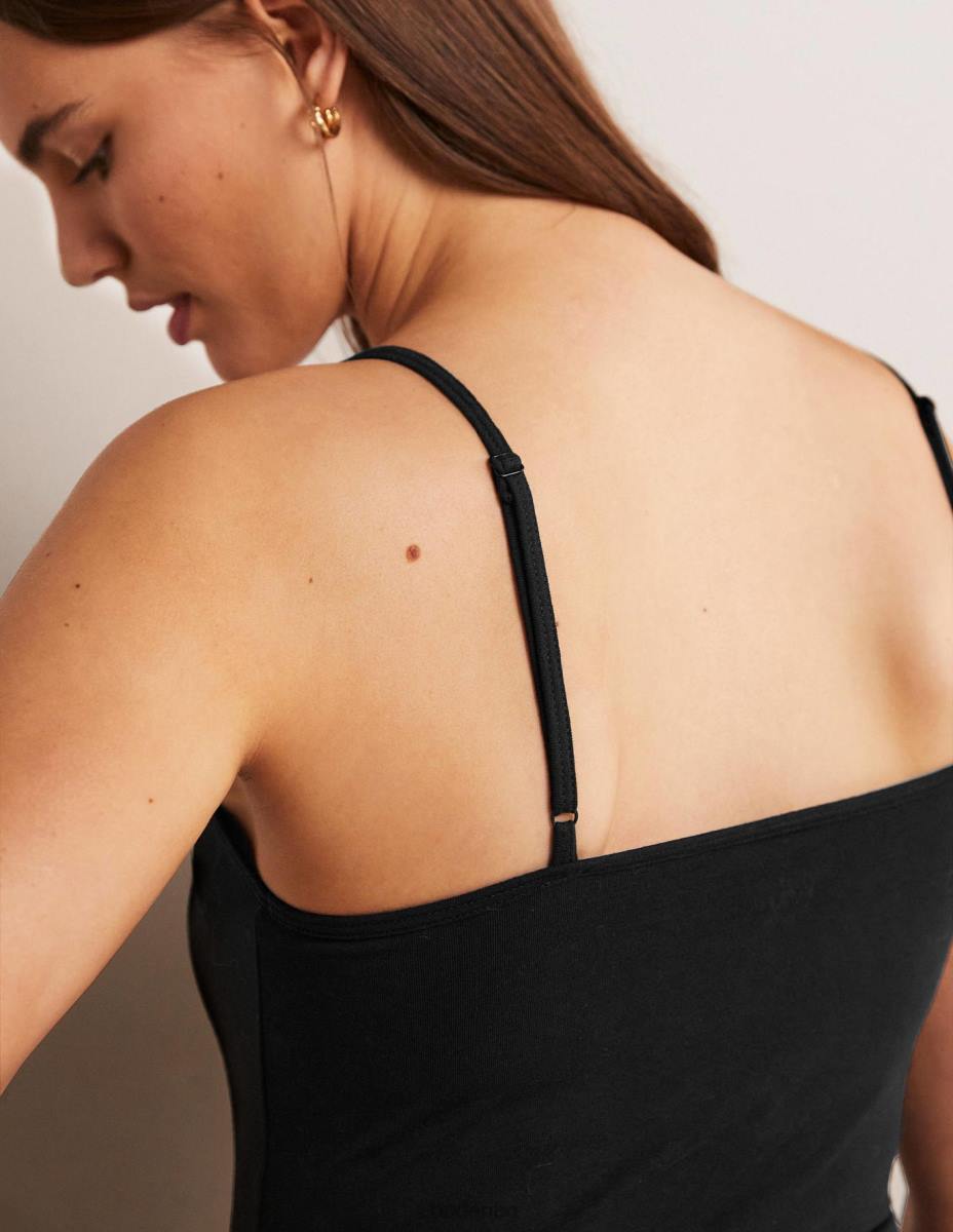 облекло Boden обикновен ками топ черен Жени LL68203